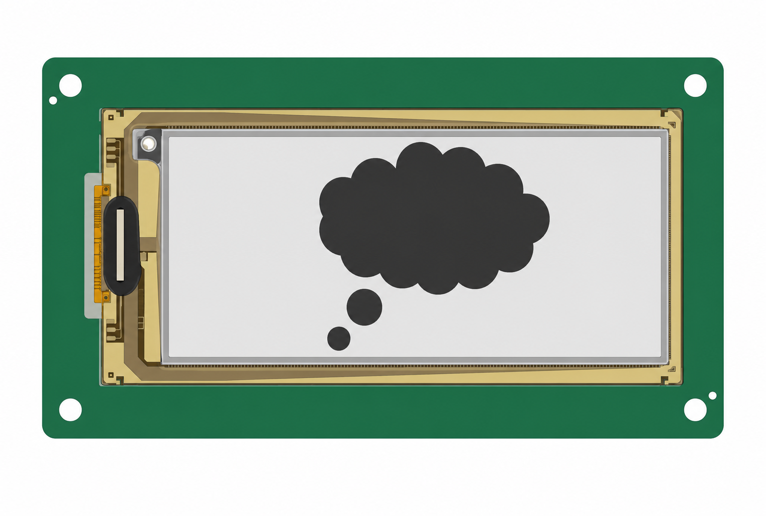 Express e-paper display showing a thought bubble